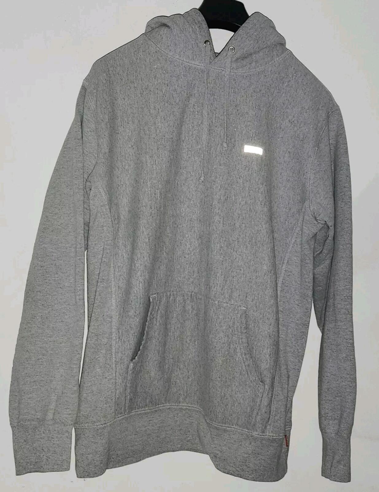 FW16 Supreme 3M Reflective Logo hooded sweatshirt Grey