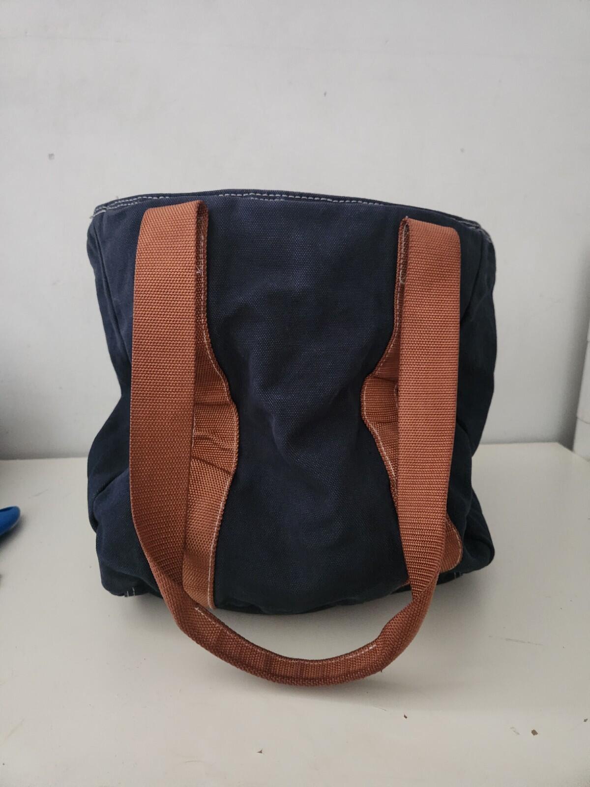 FW20 Supreme Canvas Tragetasche Rotes Box-Logo, BLAU GEFÄRBT