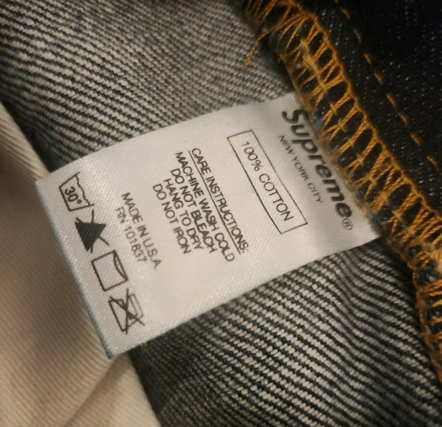Supreme Denim Slim Jeans Blue Size 30 W30 L27 ALTERED