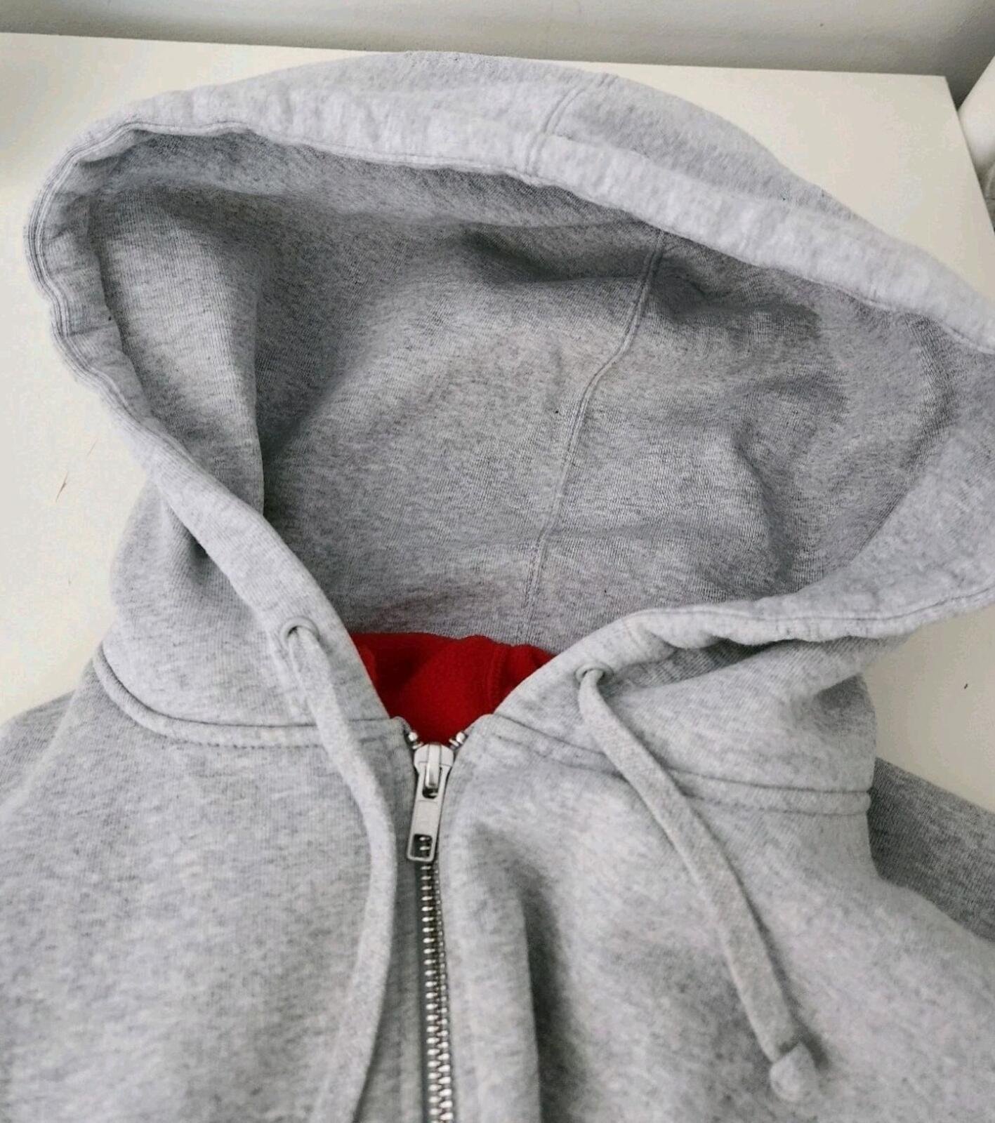 FW22 Supreme Double Hood Facemask Zip Up hooded sweatshirt Size XL hoodie Grey