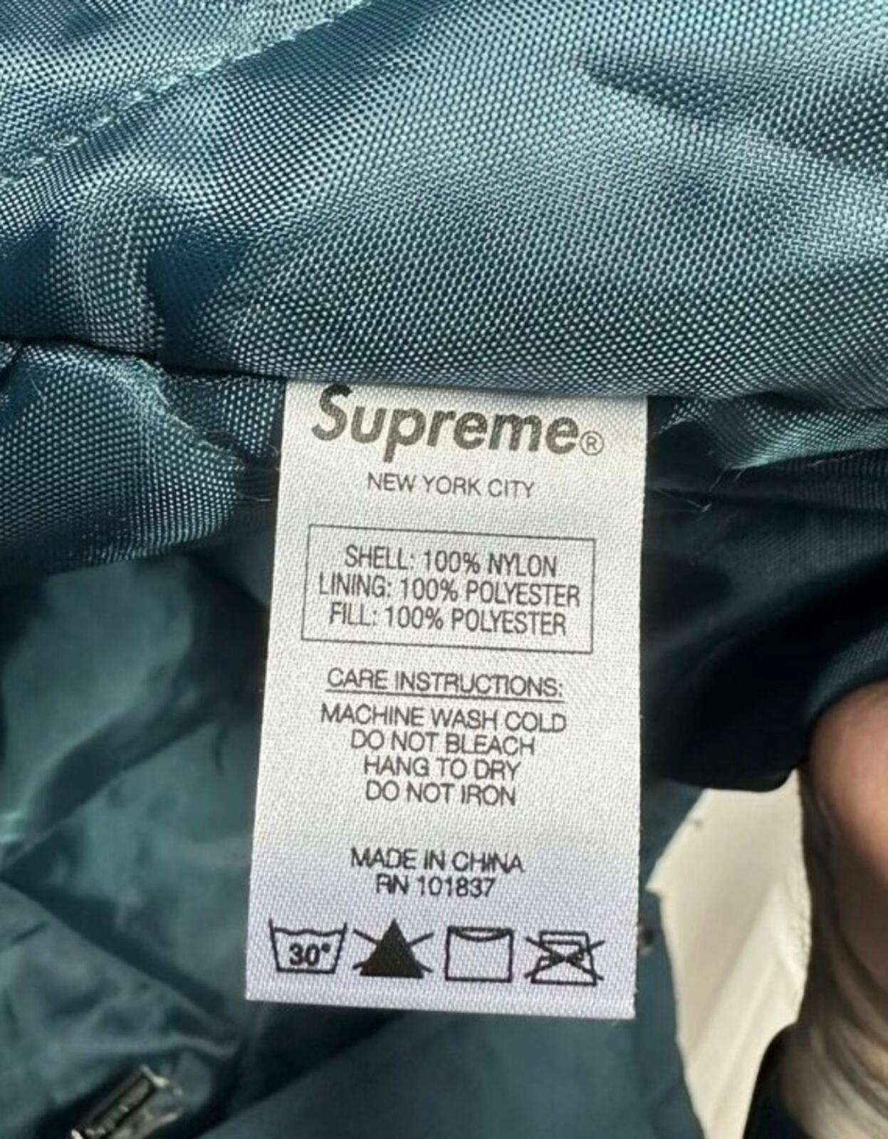 FW17 Supreme Stadium Parka Teal Size S