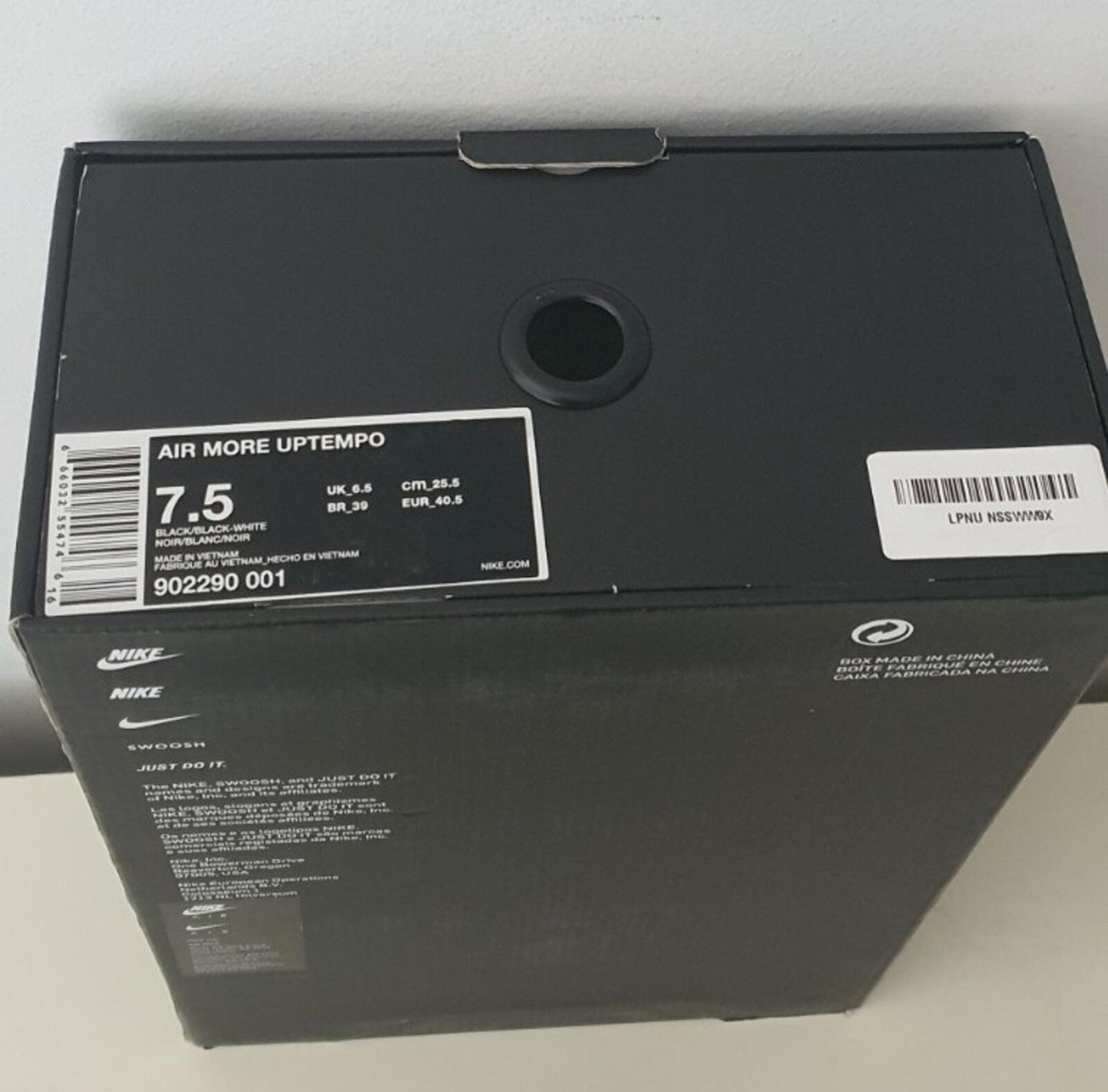 SS17 Supreme x Nike Air More Uptempo Schwarz UK 6.5 US 7.5 EUR 40.5 Los