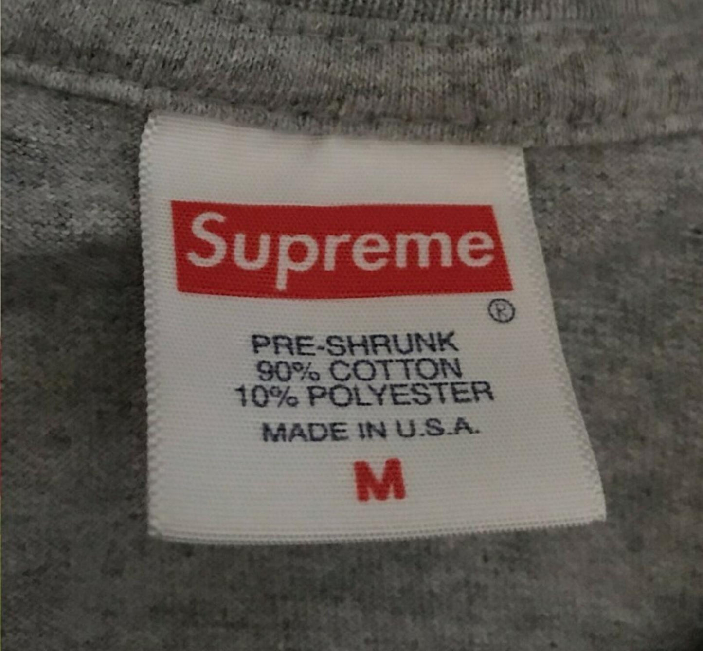 SS19 Supreme Kids Tee Heather Grey Size M