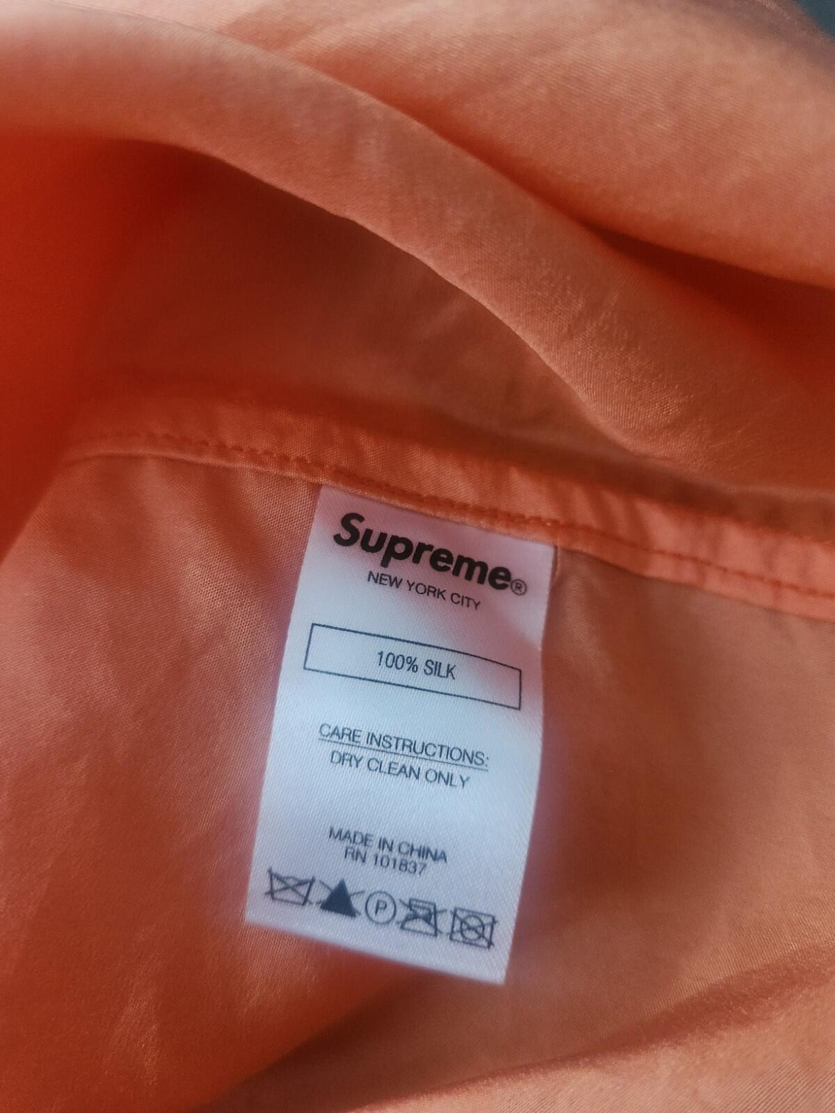 SS19 Supreme The Persistence of Memory Silk S/S Shirt M Orange Salvador Dali