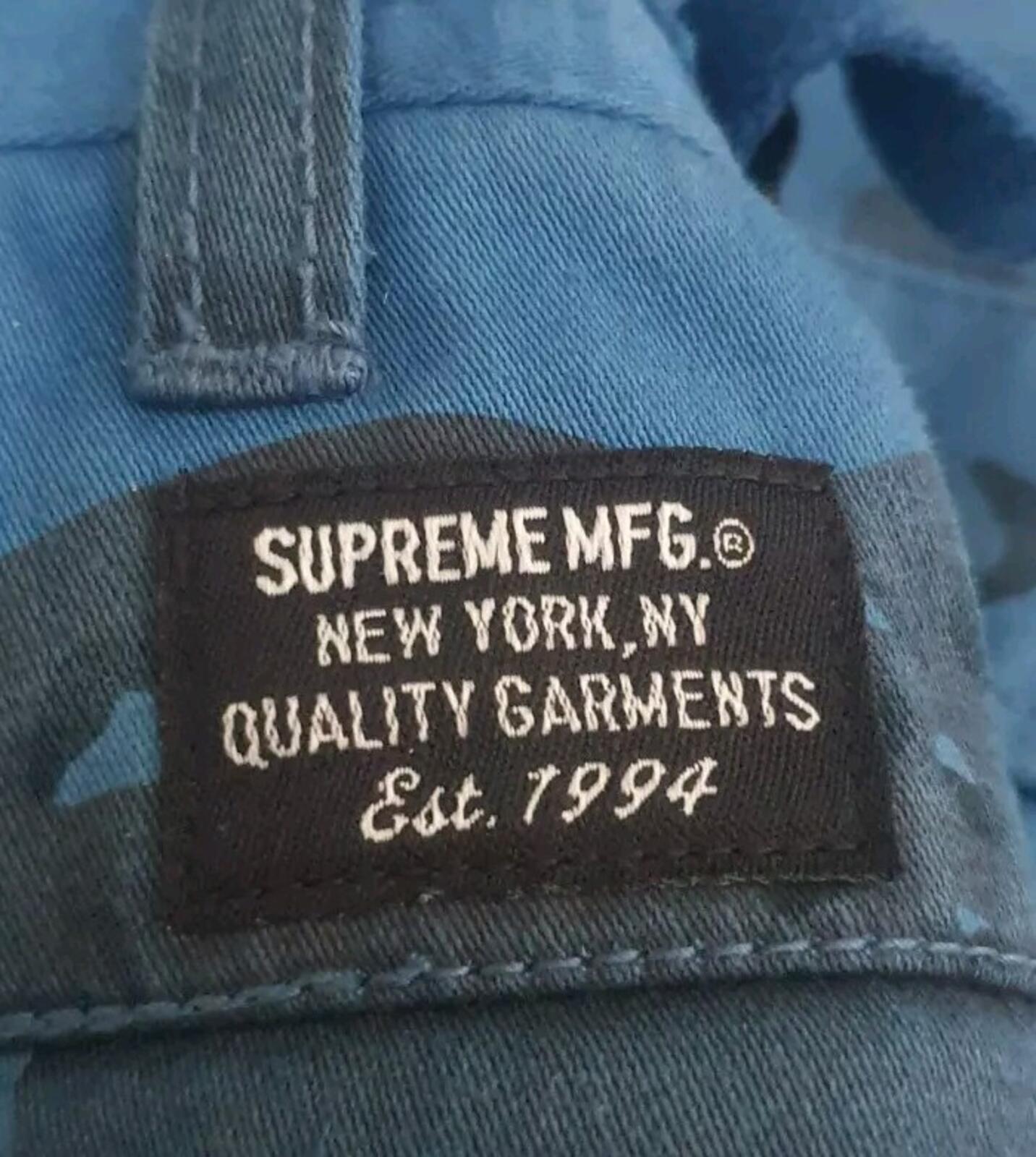 SS21 Supreme Overdyed Camo Cargo Short Blue Size 30 Small