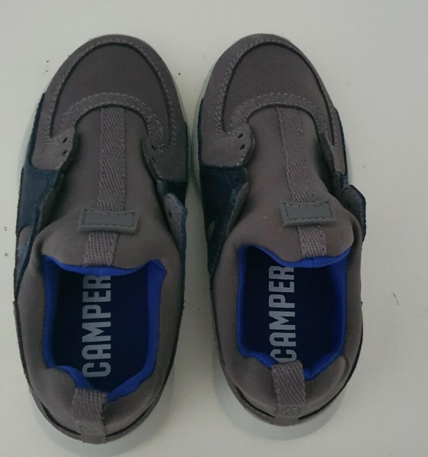 CAMPER RRP $70 kids grey trainers EU 27 UK 9.5 US 10 boys shoes leather