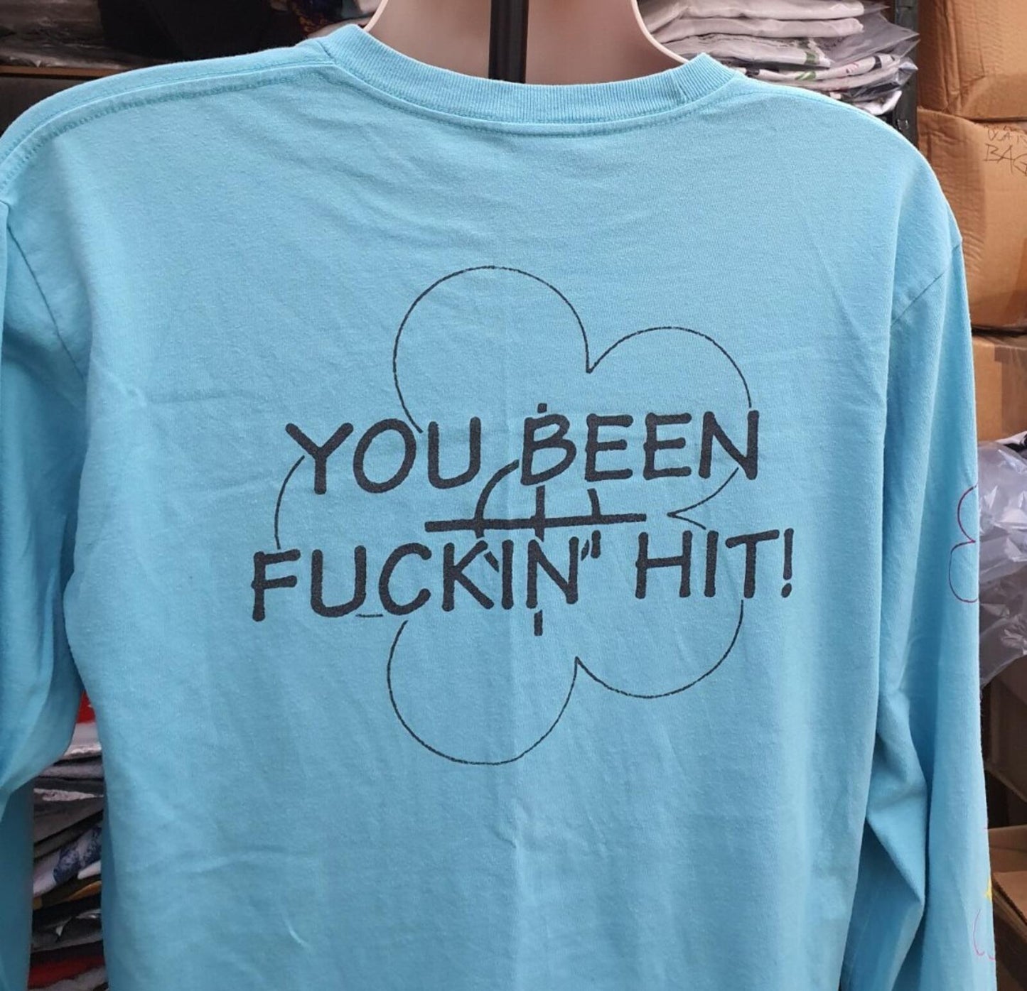 SS17 Supreme Been Hit L/S Tee Light Blue Size L