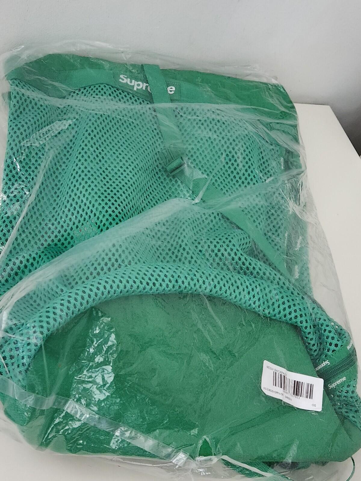 SS23 Supreme Mesh Rucksack Grün Tasche 21L Neu mit Etikett