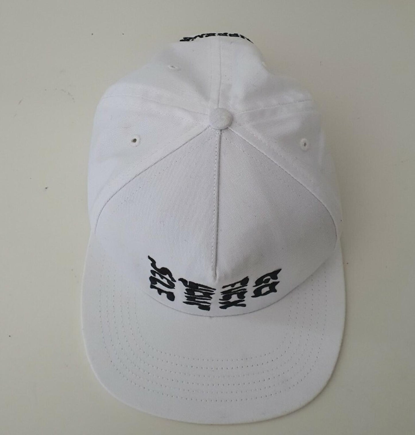 SS17 Supreme Go Fuc k Yourself 5-panel Cap White