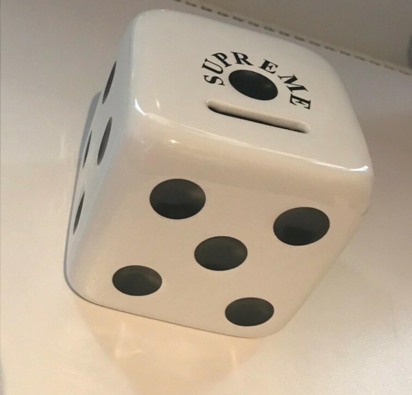SS11 Supreme Ceramic Piggy Bank Dice White Very Rare Accessory 2011 Vintage
