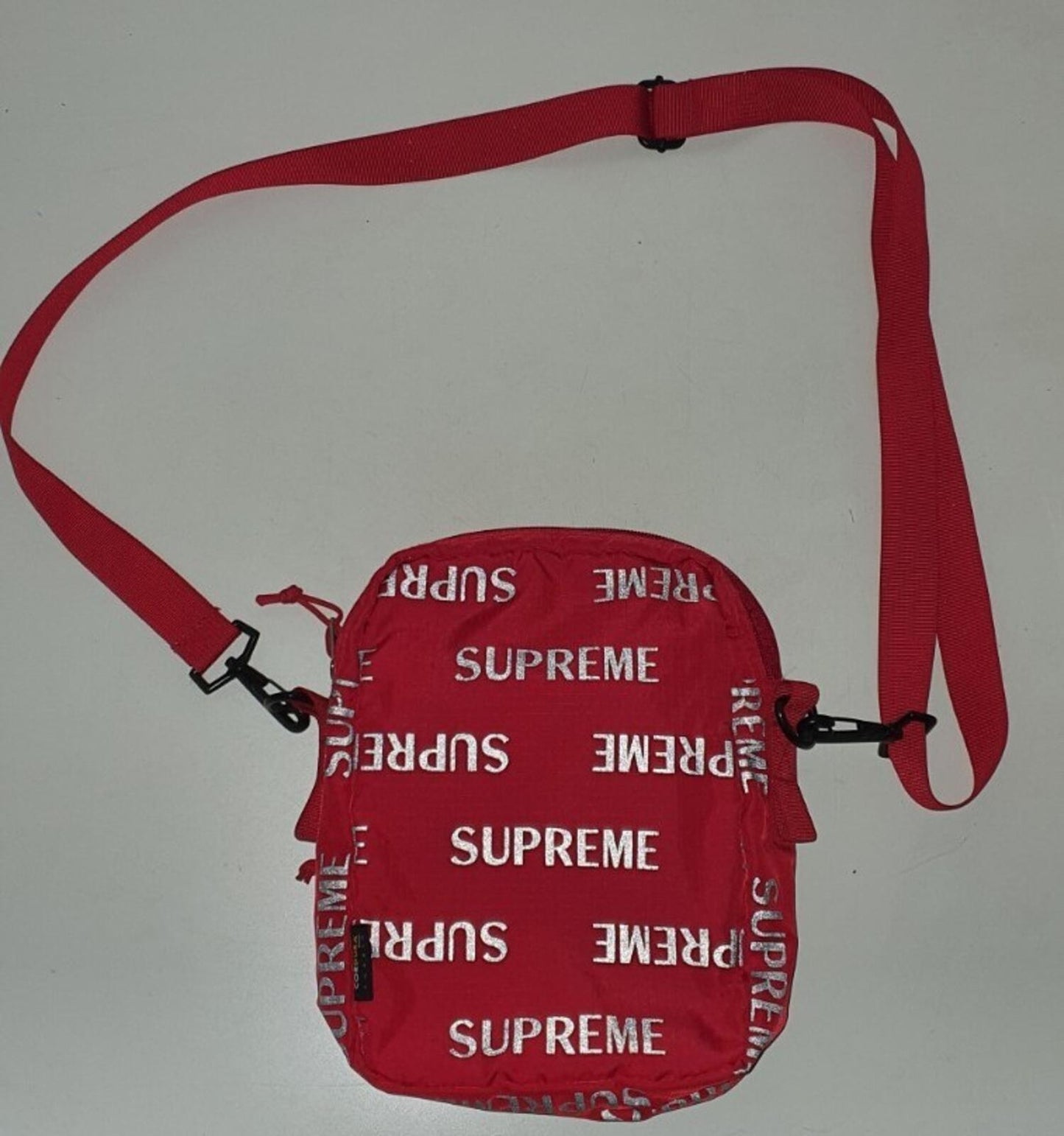 FW16 Supreme 3M Reflective Repeat Shoulder Bag Rojo
