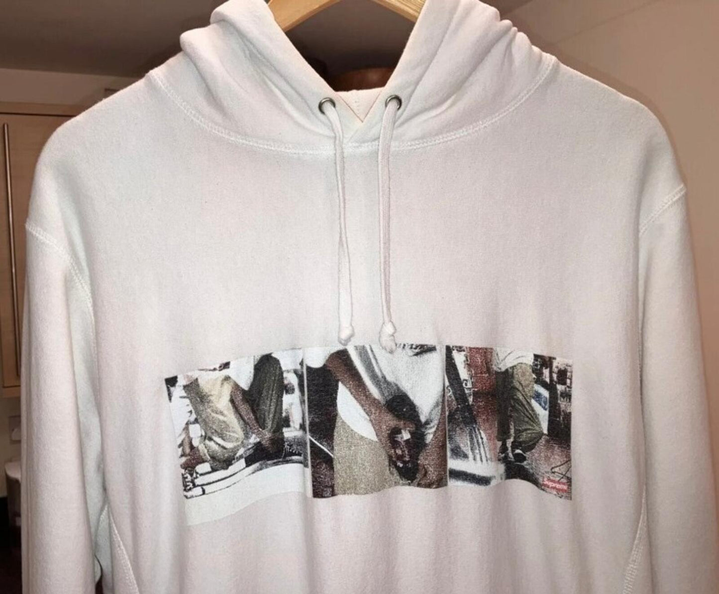 SS15 Supreme Kids 40oz Hooded Sweatshirt white hoodie size L large movie Rare