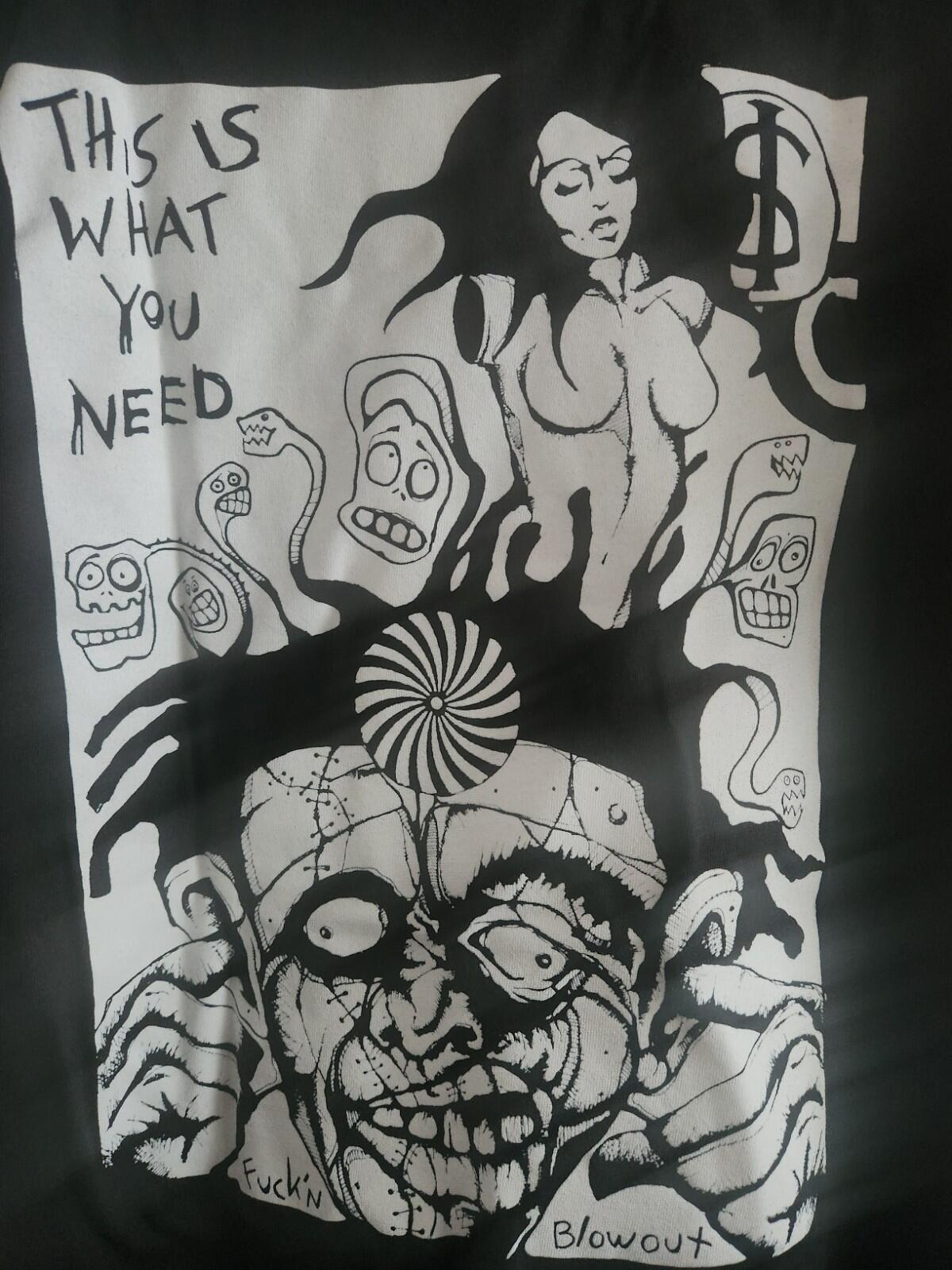 FW25 Supreme Fucki n Blowout Tee Black Size L Original artwork by Rob Zombie