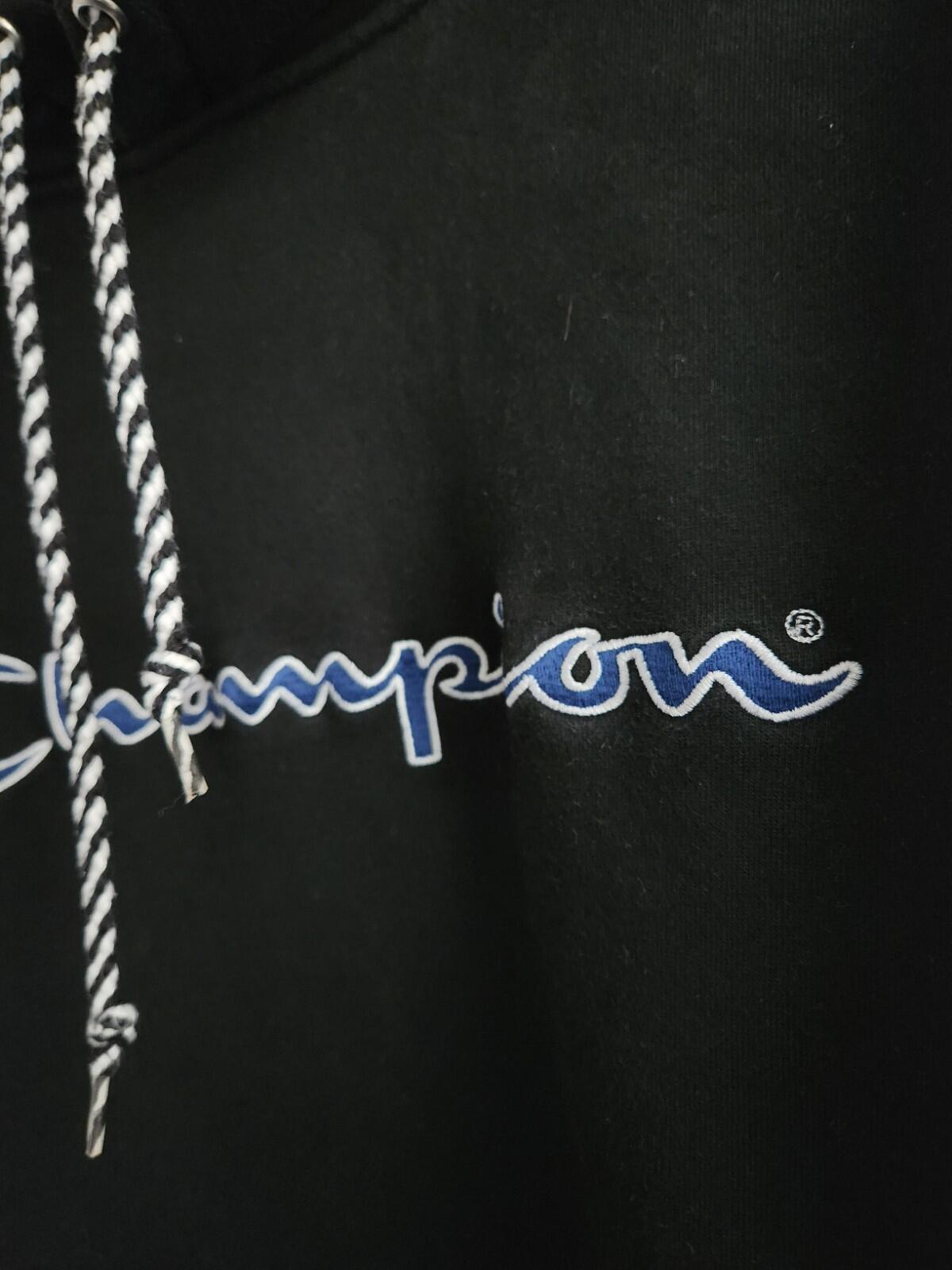 SS15 SUPREME x Champion sudadera con capucha negra talla L grande / M mediana Rara