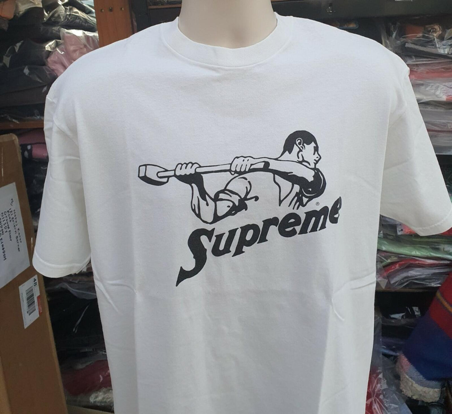 SS09 Supreme Sledge Hammer white Tee size large T-Shirt vintage Very Rare