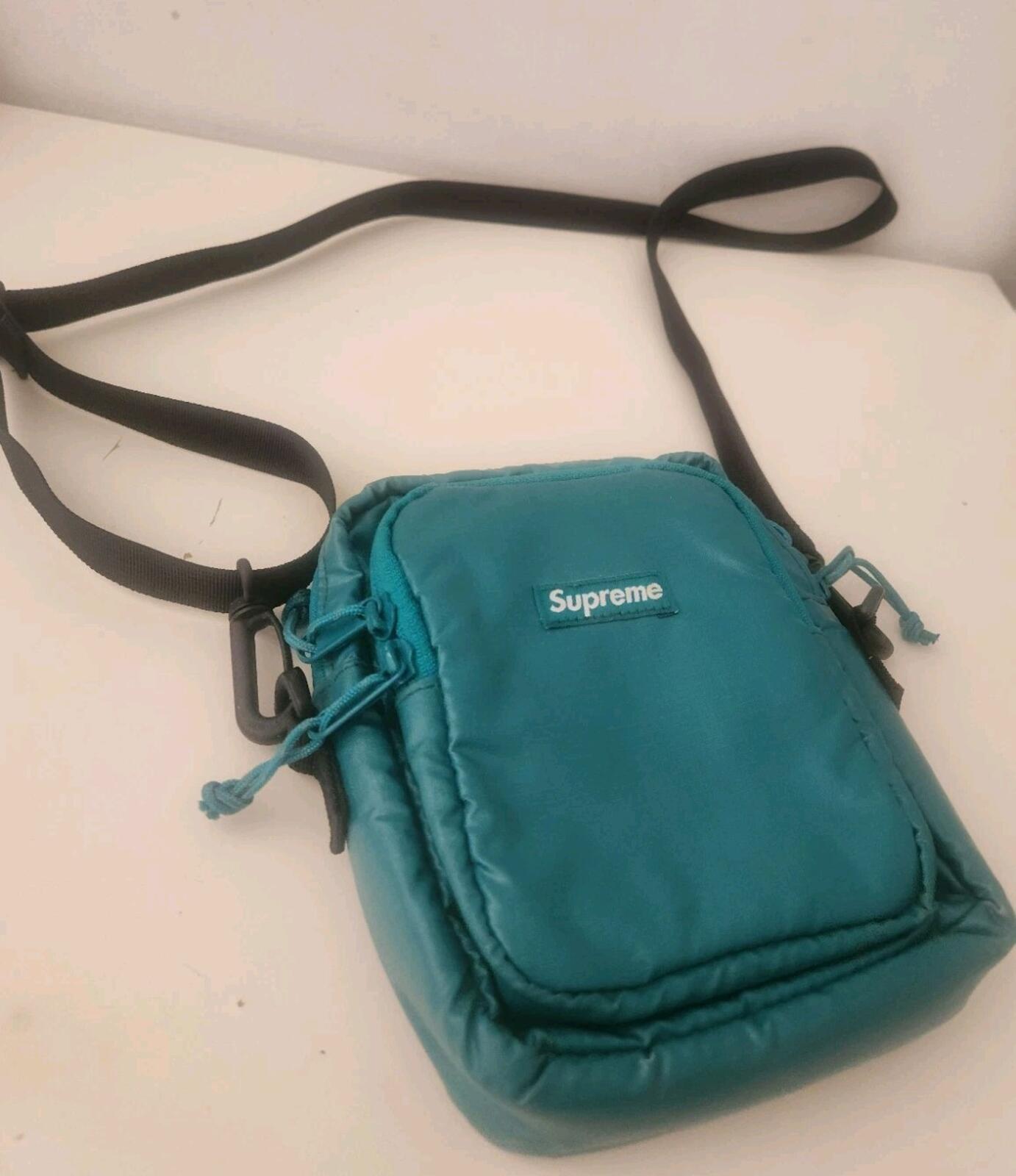FW17 Supreme shoulder bag Dark Teal Box Logo Cordura Fabric Ripstop Nylon 1L