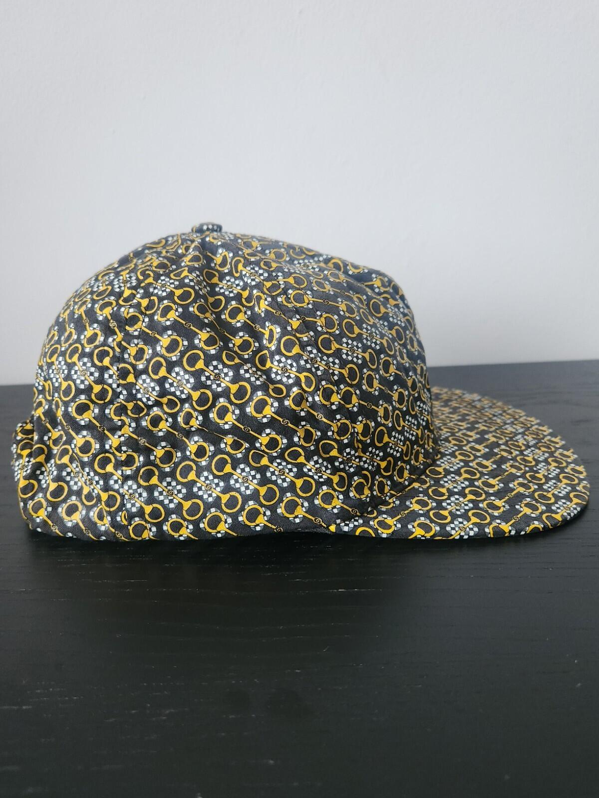 SS12 Supreme Supreme Links 5- Panel Black Yellow Vintage Cap 2012 Hat Made USA
