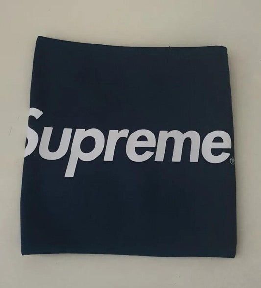 FW15 Supreme forro polar cubrecuellos azul marino braga de cuello azul Raro