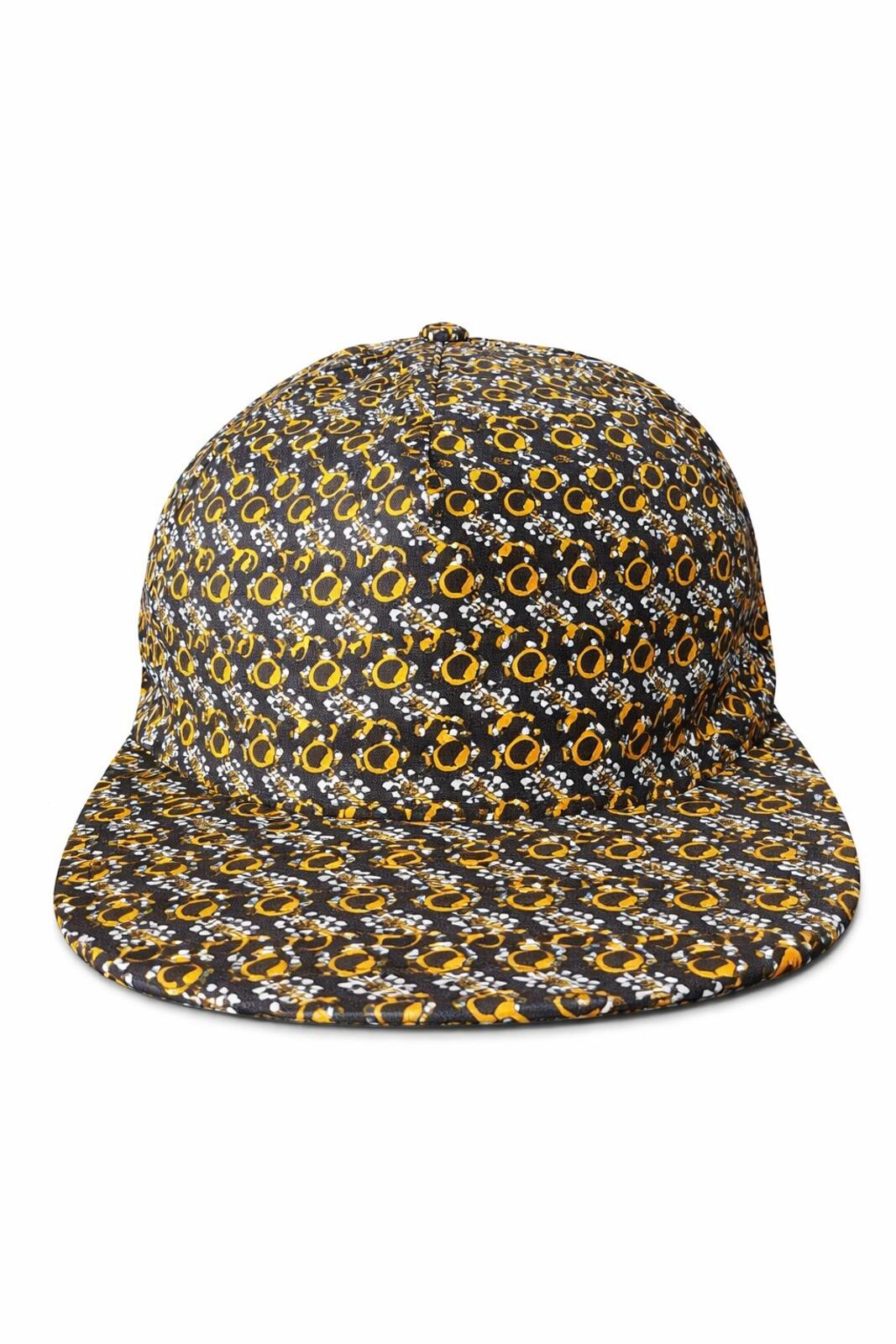 SS12 Supreme Supreme Links 5- Panel Black Yellow Vintage Cap 2012 Hat Made USA
