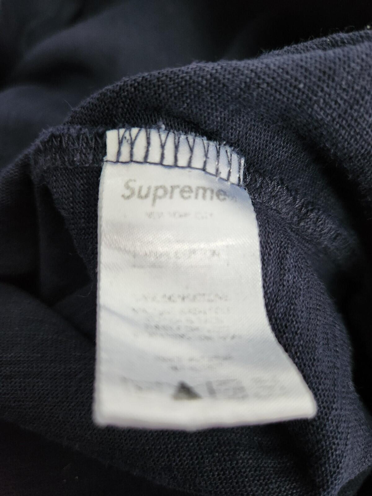 SS14 Supreme Athletic hooded L/S top navy Hoodie size S small long sleeve Rare
