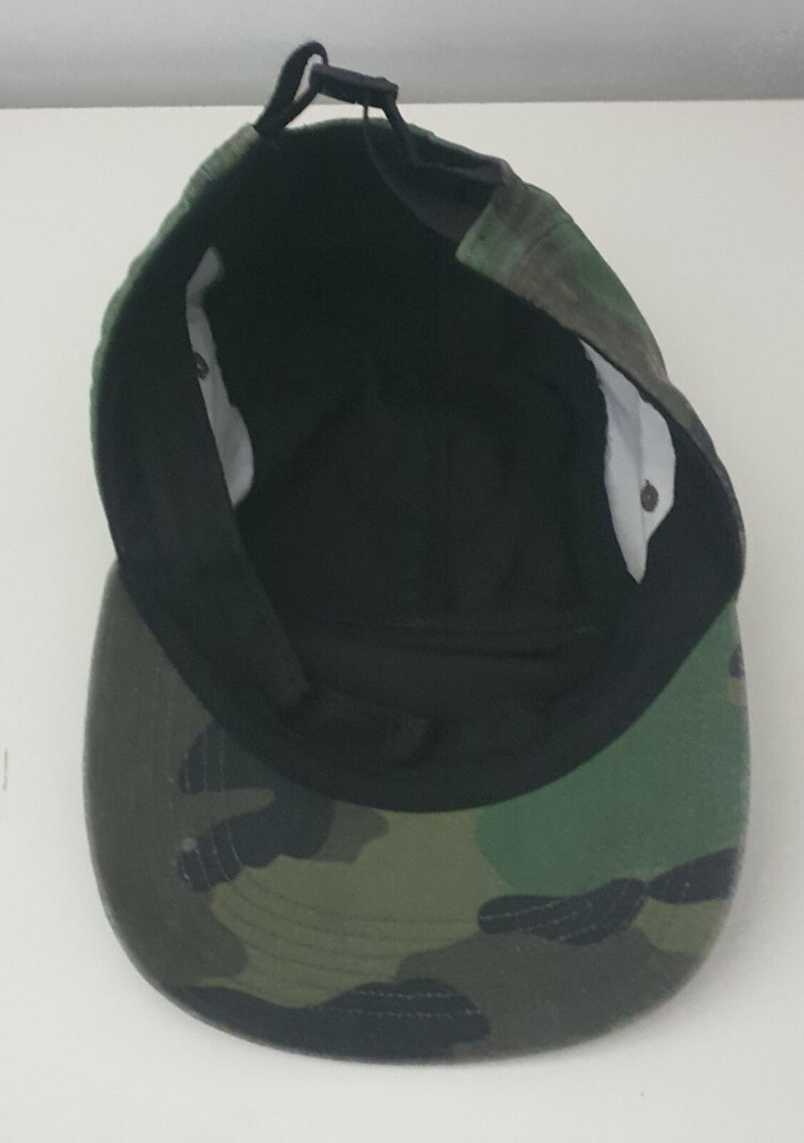 SS17 Supreme Front Panel Zip camp cap Woodland Camo Hat Red box logo
