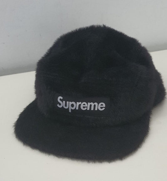 FW19 Supreme Faux Fur Camp Cap Black
