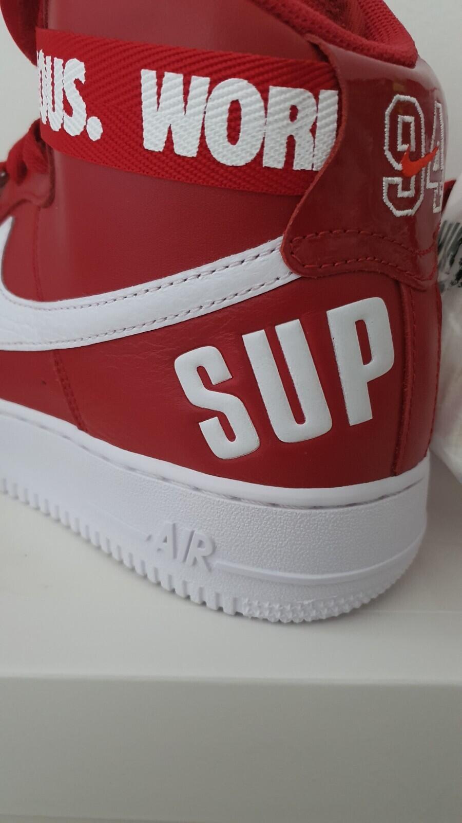 FW14 Supreme Nike Air Force 1 Hi US 9 UK 8 EUR 42.5 trainers red shoes lot Rare