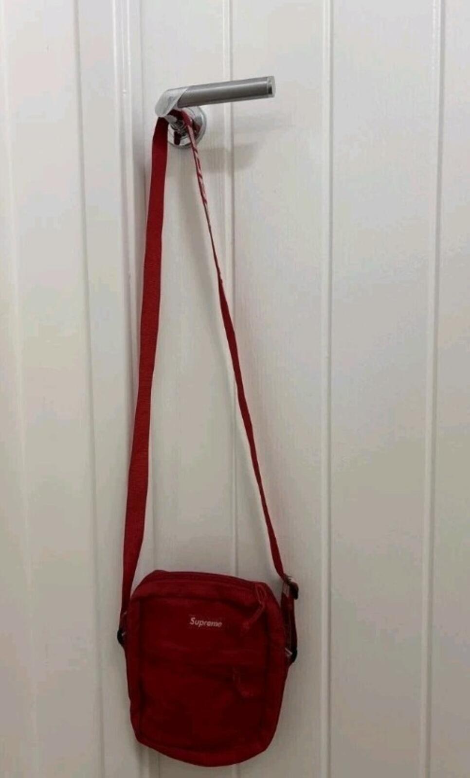 SS18 Supreme shoulder bag Cordura Fabric red side