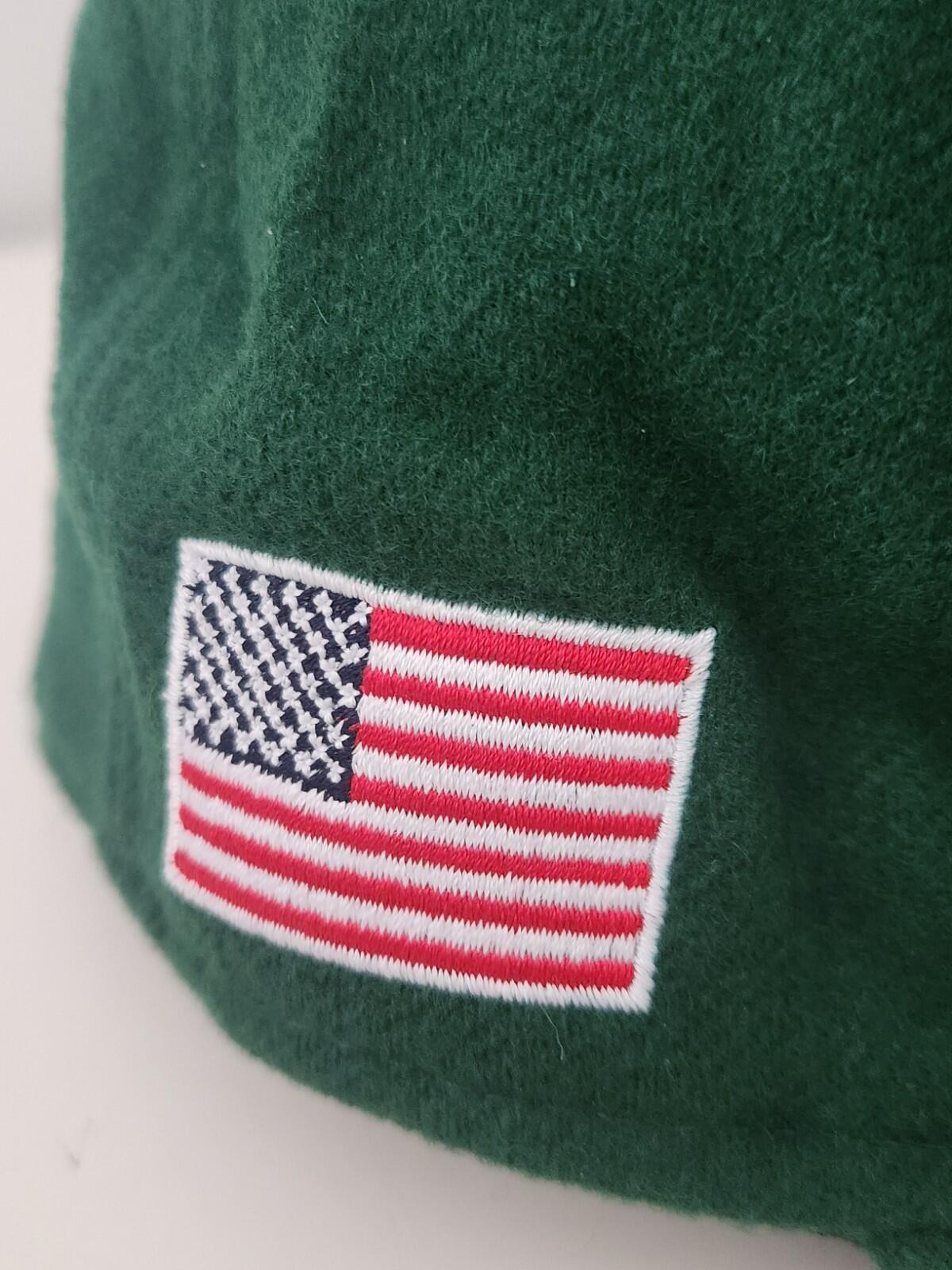 FW10 Supreme Woolrich Box Logo New Era green hat wool cap 7 3/8 Vintage 2010